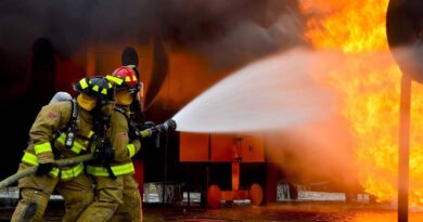 Fire breaks out on the main square market of Kathmandu